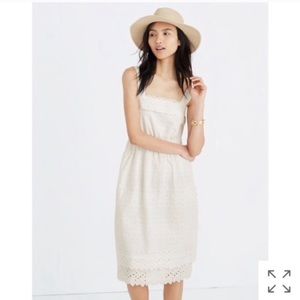 NWT Madewell eyelet tiered midi dress